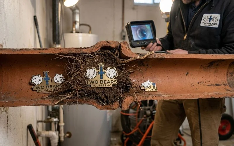 Signs of Root Intrusion in 1970s Clay Sewer Lines illustration 2