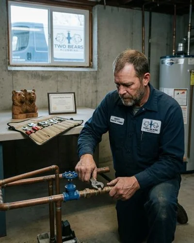 Licensed master plumber at work